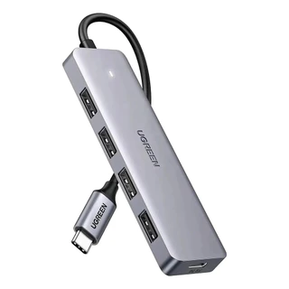 Hub Ugreen USB-C Para 4 Portas USB-A 3.0 CM219 | 1 USB-C e 4 USB-A 5Gbps Alta Velocidade | Plug and Play Novo e Lacrado