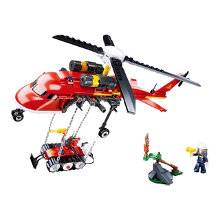 Blocos de Construção Cubic Jr Helicóptero de Bombeiro Multikids - BR2307 em Oferta na Shopee