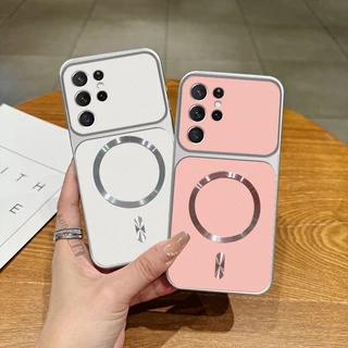 WUYI 2 Em 1 Embalagem Para Samsung Galaxy S22 Plus S21 Capa De Telefone Com Sucção Ultra Magnética De Couro Macio À Prov