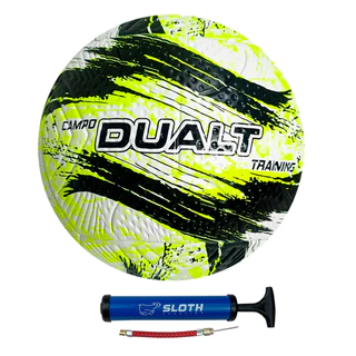 Bola Futebol de Campo Dualt Training PVC Resistente + Bomba de Ar