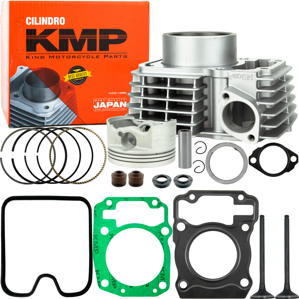 Kit Cilindro Completo Moto Cg 150 Motor Honda Kmp | Shopee Brasil
