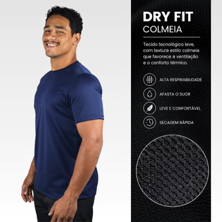 Kit 3 Camiseta Masculina Dry Fit Manga Curta Academia Camisa Premium Básica Malha Fria Lisa