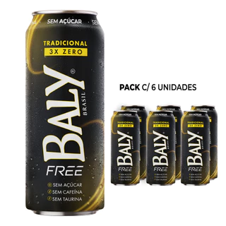 Energético Baly Free Tradicional 473ml x 6 UN