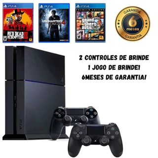 PS4 FAT 500GB Semi-Novo Impecável | 2 Controles + Jogo à Escolha(mandar mensagem no chat) | Brinde + 6 Meses de Garantia