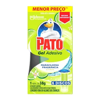 Refil Pato Gel Adesivo Citrus com 6 Discos 38g em Oferta na Shopee