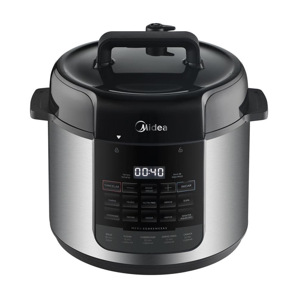 Foto de Panela de Pressão Elétrica 5L NutriPro Inox Midea