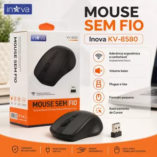 MOUSE SEM FIO FOSCO ERGONÔMICO BLUETOOTH INOVA PC NOTEBOOK