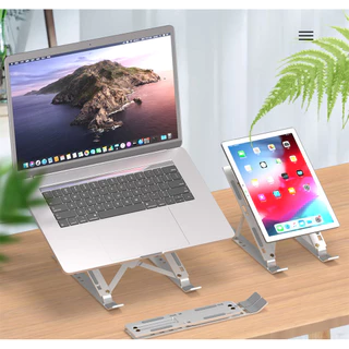 1 Conjuntos Suporte Para Notebook Ajustável Ergonômico Preto E Branco Dobrável Melhor Resfriamento Postura