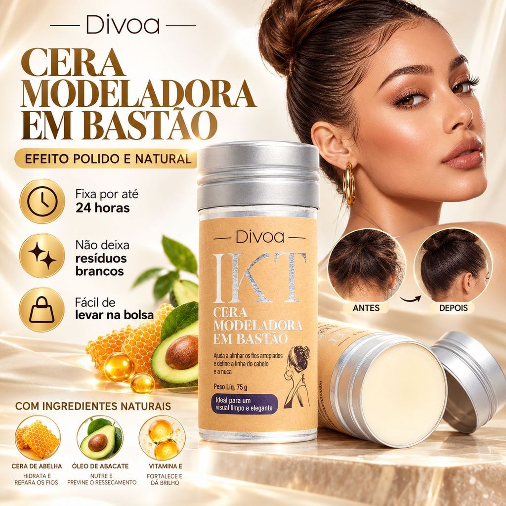 Bastão Modelador De Cabelo Wax Stick Pomada Fixação Forte Efeito Liso