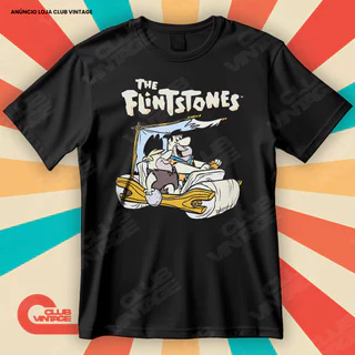 Camiseta Os Flintstones Fred Barney Desenho Blusa Camisa Filmes e Séries 100% Algodão