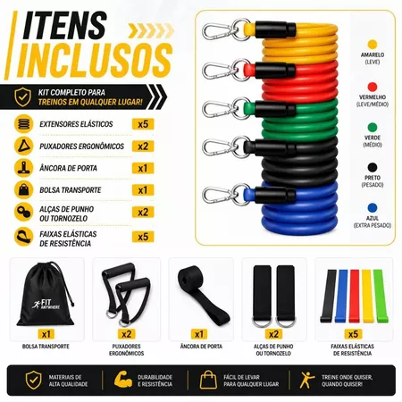 Itens Treino Em Casa Completo Elásticos Extensores Mini Bands Fitness Musculação Exercícios Yoga Fisioterapia