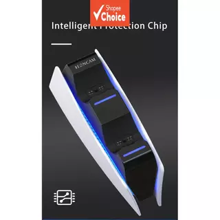 AOLION Bateria, Carregador de Precisão com Estação de Carregamento Dock / Base / Acessórios para PS5 DualSense / para