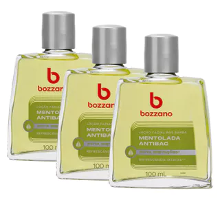 Kit Loção Pós Barba Bozzano Mentolada 100ml - 3 Unidades