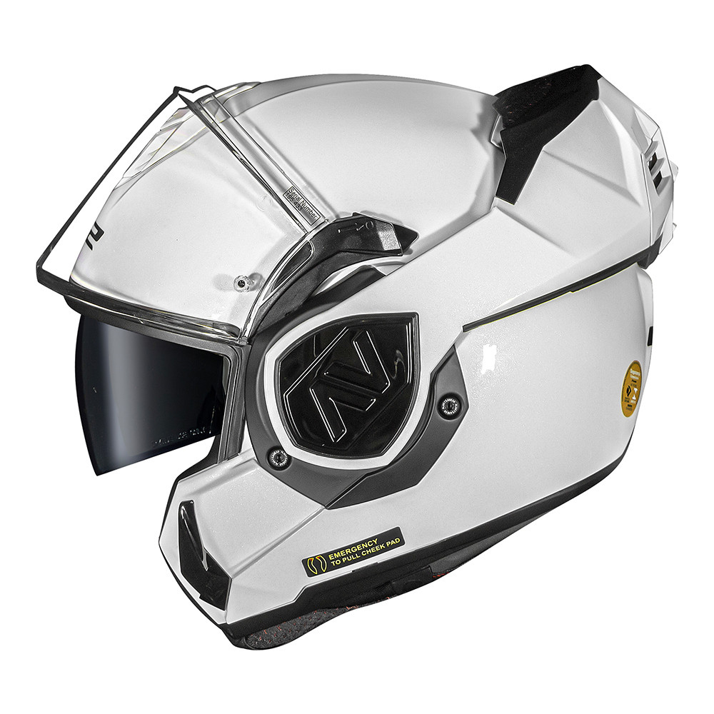 Capacete ls2 Advant FF906 Escamoteável Robocop Oculo Branco | Shopee Brasil