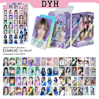 124 Pçs/Caixa TWICE Photocards THIS IS FOR Holographic LOMO Card Holográfico Nayeon Momo Adesivo