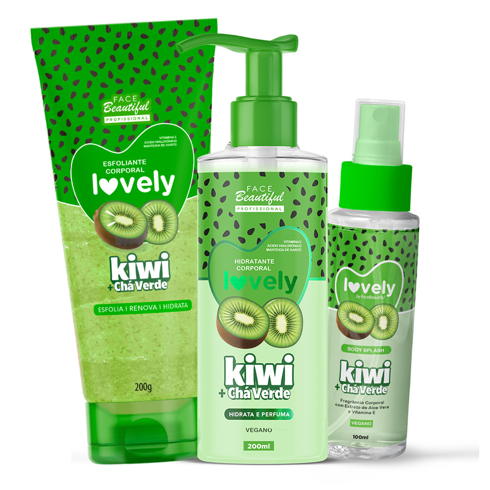Kit kiwi Frescor e Controle de Acne Lovely Face Beautiful | Shopee