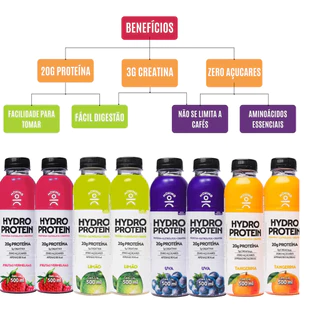 Bebida Moving Hydro Protein Isotônico Tangerina 500ml 12 Uni