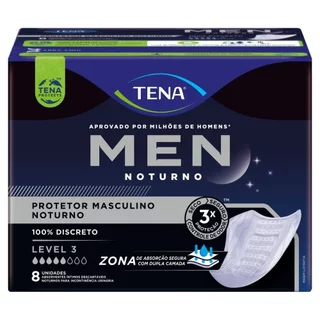 Absorvente Tena Men Noturno - Embalagem com 8 Unidades em Oferta na Shopee