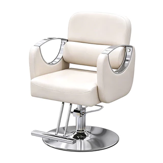 Cadeira De Barbearia Profissionaldesign De Aro Circular Novo Preto Prata Fixo Redonda 1