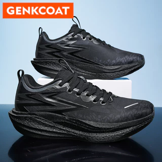 Tênis De Corrida Preto Com Placa De Carbono Amortecimento Sol, Terno Para Treinamento Respirável Masculino E Feminino