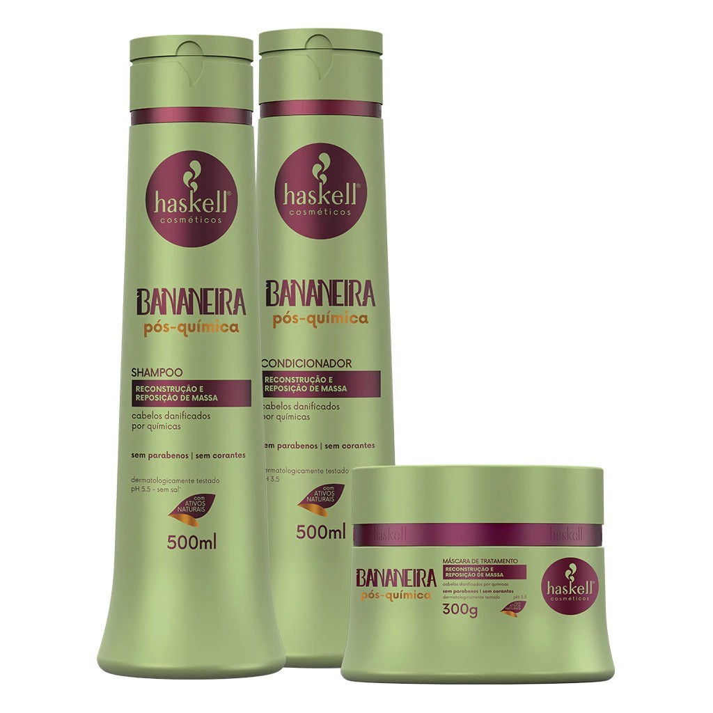 Kit Haskell Bananeira Pós-Química Haskell | 3 itens | Shopee Brasil