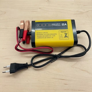 Auxiliar de Partida Carregador Bateria Automotiva 12V Bivolt Rapido Lento