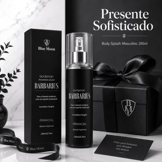 Body Splash Masculino Barbarius 200ml Aromático Fougère Desodorante Corporal