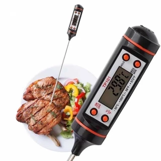 Termômetro Culinário Digital Espeto - Alimento Cozinha Carnes Bebidas Líquidos Alta Precisão