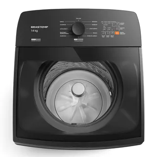 Máquina de Lavar Cinza Platinum Brastemp 14kg com Smart Sensor e Função Reduzir Tempo - BWJ14A9