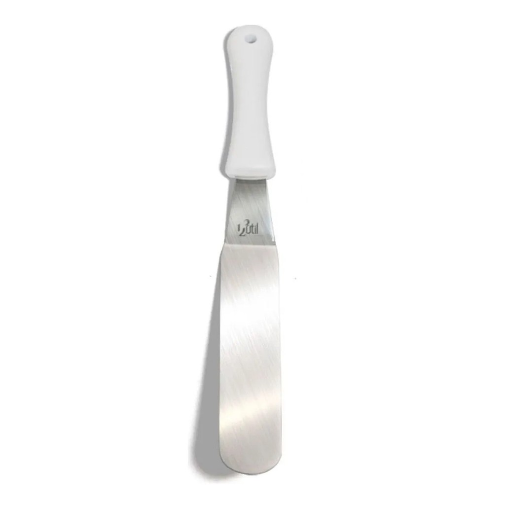Espátula de confeiteiro curvada aço Inox 7,5" Cabo bran