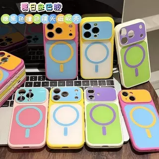Capa de telefone magnética de cor contrastante Dopamina, adequada para iPhone18/17/16/15/14/13