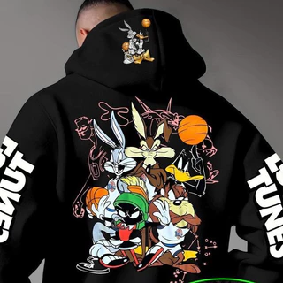 Moletom com Capuz estampa desenho animado Unissex Streetwear Casual Confortável Canguru Algodão Quente