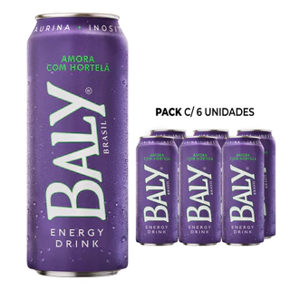 Energético Baly Amora com Hortelã 473ml x 6 UN