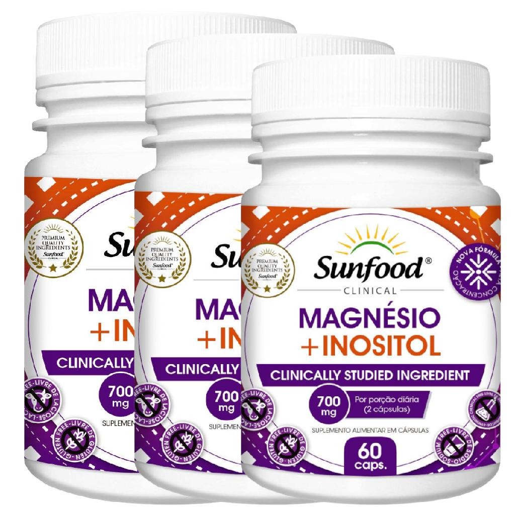 Suplemento Magnesio + Inositol 700mg 60 Cápsulas | Shopee Brasil