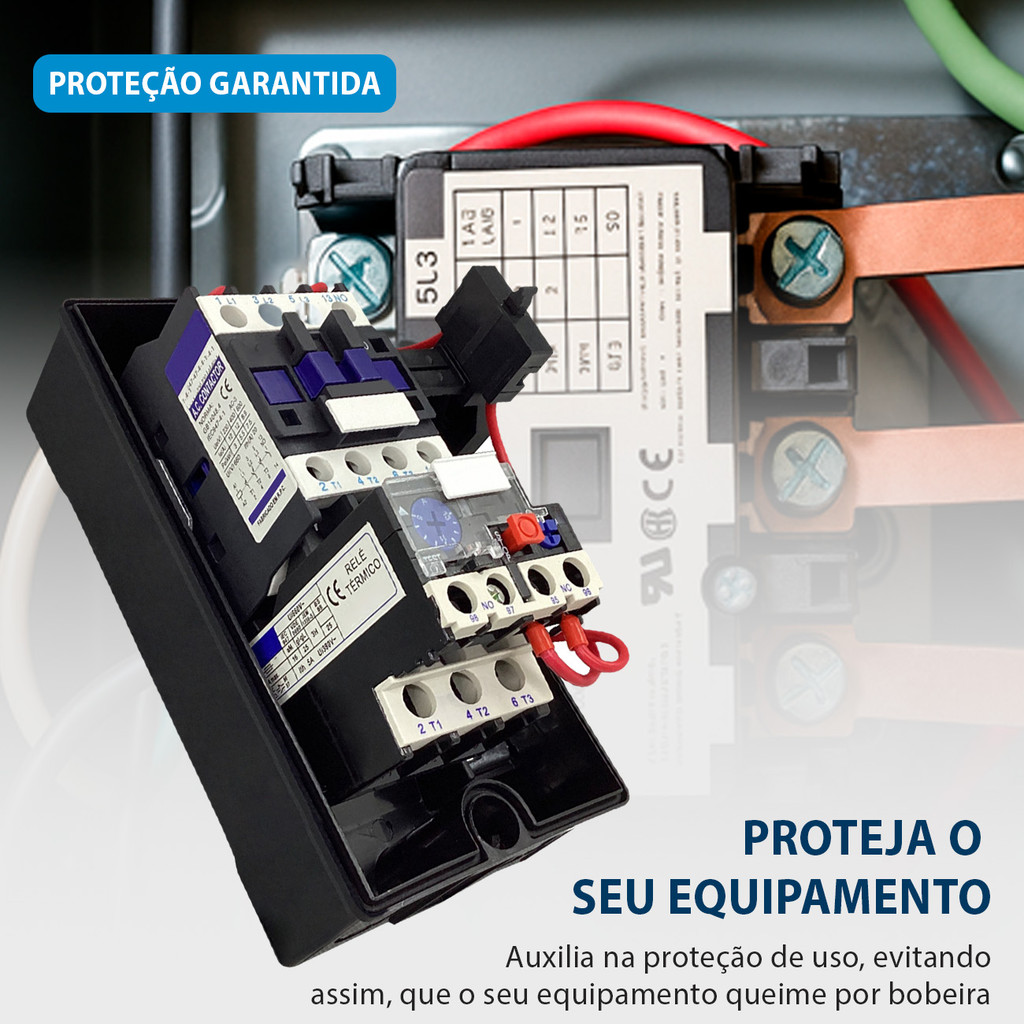 Chave Magnética Partida Motor Monofásico 220v 2cv 12-18a Rele +
