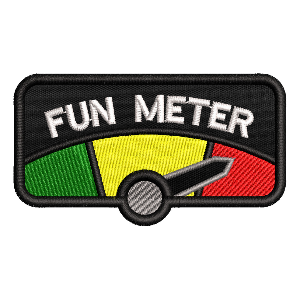 Patch Bordado Medidor Fun Meter Fundo Preto 7x4cm | Shopee Brasil