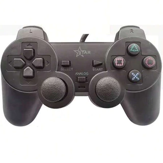 Controle para Playstation 2 / PS2 Com Fio - Cor preto fosco