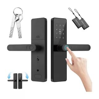 Fechadura Eletrônica Digital Bbg Smart Lock Preta Biometria