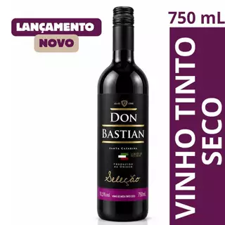 Vinho Tinto Seco Brasileiro Don Bastian 750ml Serra Nacional