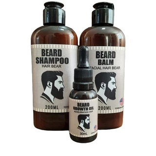 Kit Balm, Óleo para Barba e Shampoo Facial Tecnologia Americana - Alkmena M-08