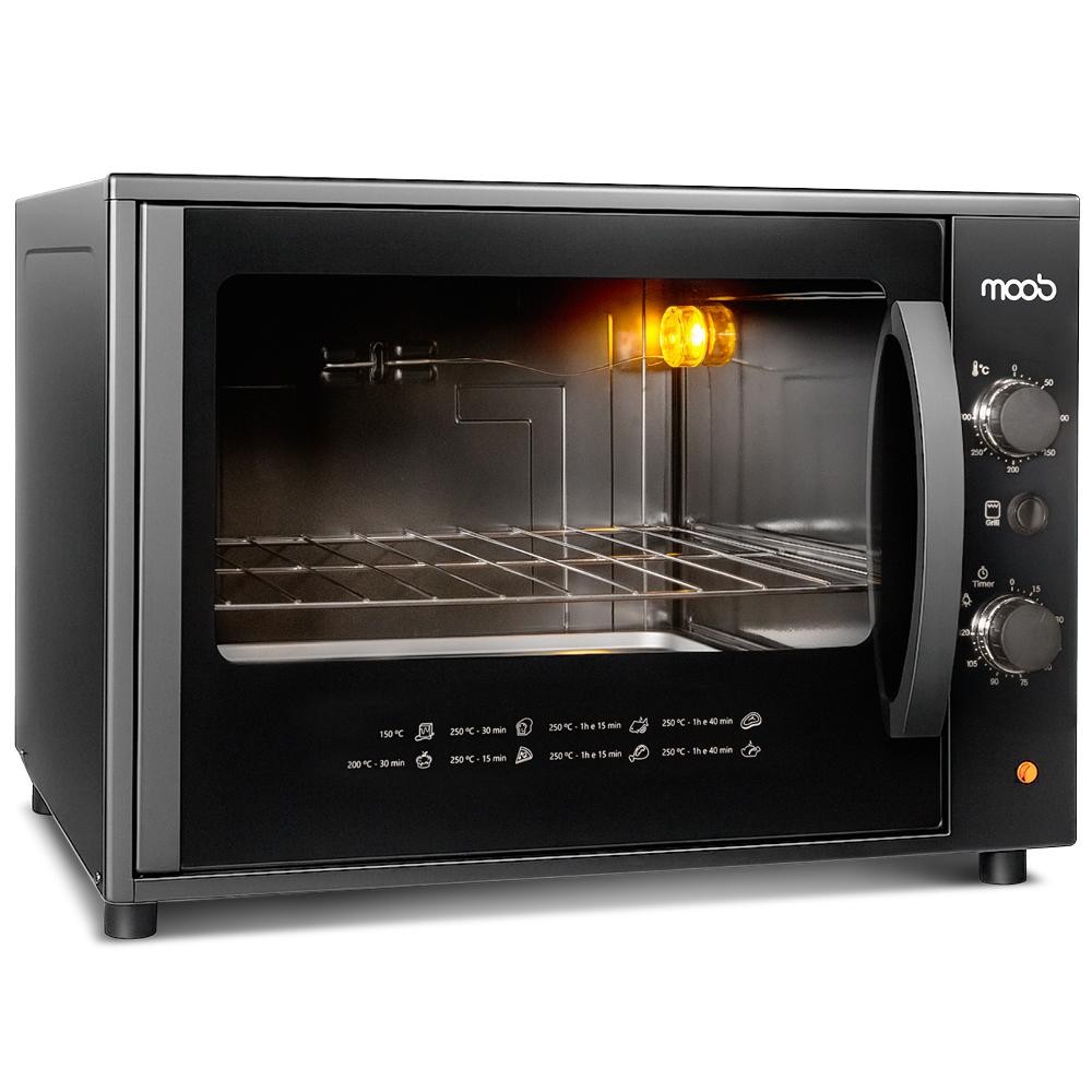 Forno Elétrico de Bancada Moob Top 60 Litros Função Grill Preto 127V ...