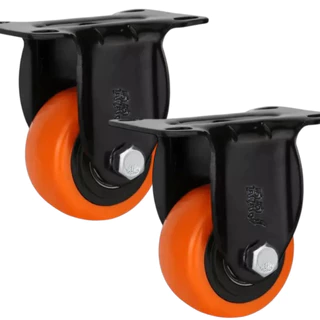Kit 2 Rodinhas Rodízio 1,5 Polegada Fixo Para Moveis E Sofá Retrátil Roda 40mm Anti Risco Marca RRJ