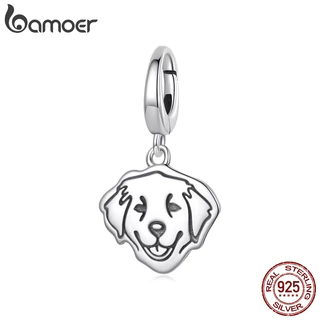 Bamoer 925 Prata Esterlina Charme Golden Retriever Fecho Pingente DIY Para Pulseira Presentes Mulher em Oferta na Shopee