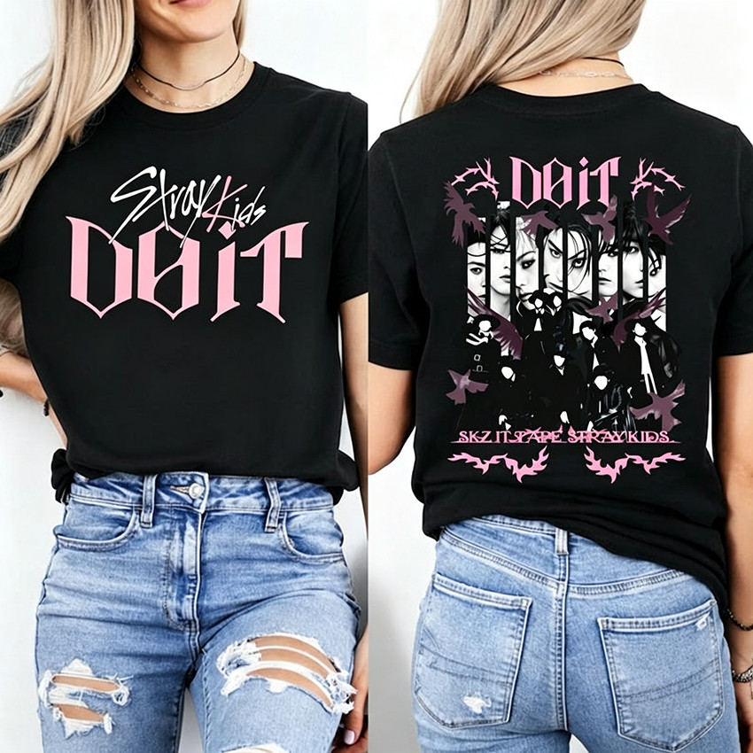 Camiseta Masculina Feminina Oversized Estampa Stray Kids Run It