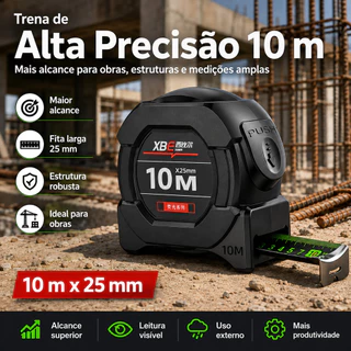 5M/7.5M/10M Fita Métrica Aço Carbono Trena Profissional Antiferrugem Alta Durabilidade Para Medição Doméstica