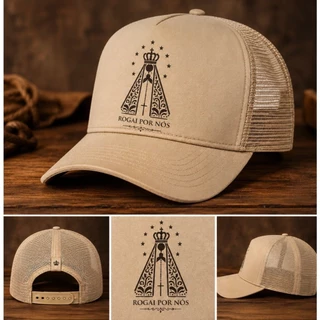 Boné nossa senhora estilo trucker aba curva telinha respirável- Envio rápido