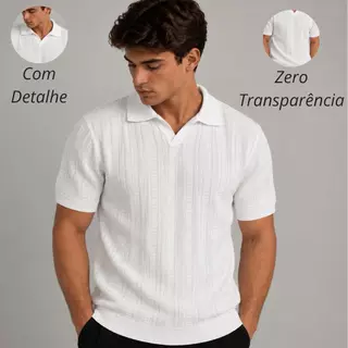 Camisa Masculina Polo Estilo Z4ra Malha Premium