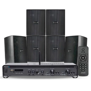 Kit Som Ambiente P/ Academias Frahm Slim 2500 + 6 Cxs Ps200 Preto 160 RMS - Frahm em Oferta na Shopee