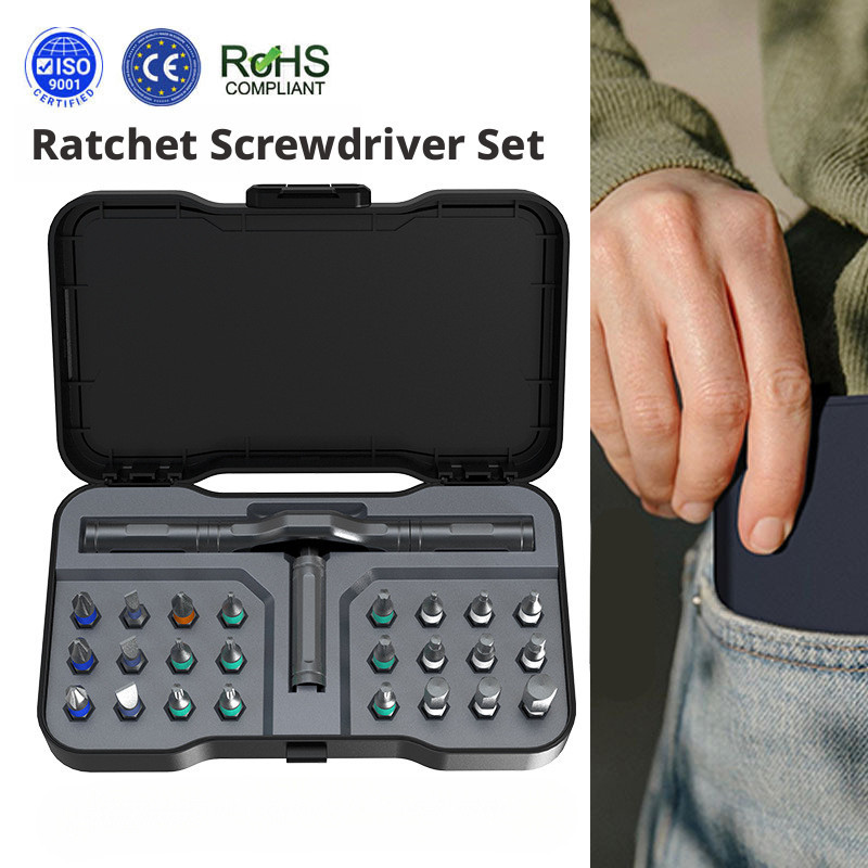 Conjunto de chave de fenda catraca 24 em 1 S2 Bit Hardware chave Conjunto de ferramentas Chave de fenda pequena de alta