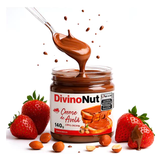 Creme De Avelã Com Cacau 140g Divinonut Doces Sobremesa Café